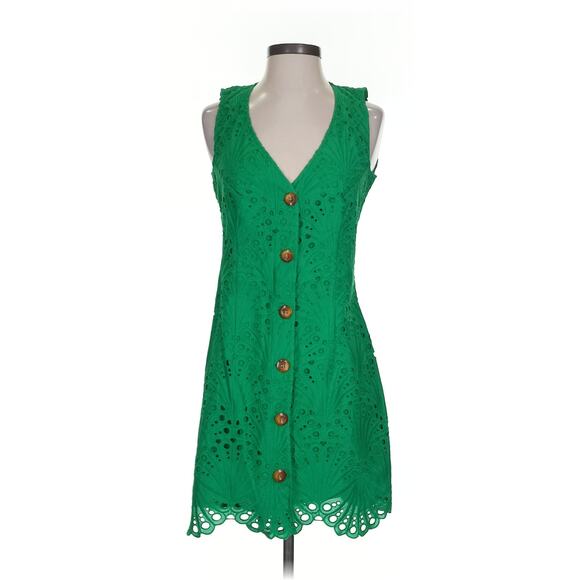 Andie The Navarino Dress in Eyelet Emerald Green S NWT - Picture 2 of 5